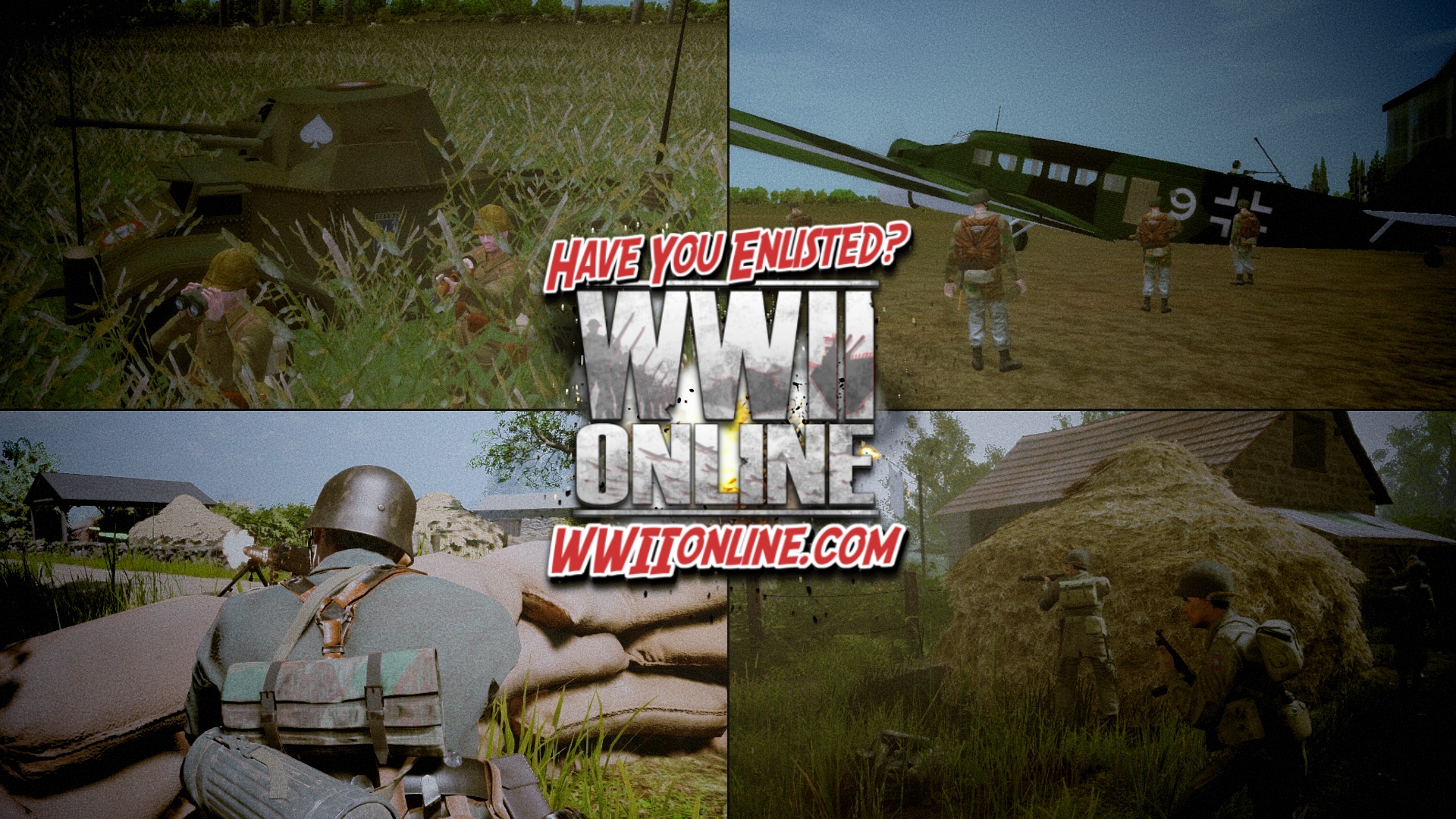 Discovery splash banner for WWII Online Discord server