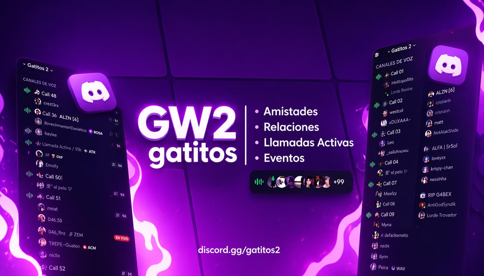 Discovery splash banner for GW2 š | VC Activoć»EspaƱolć»Socialć»Amigosć»Gamingć»Animeć»Juegosć»Argentinać»EspaƱać»Latamć»Comunidad Discord server