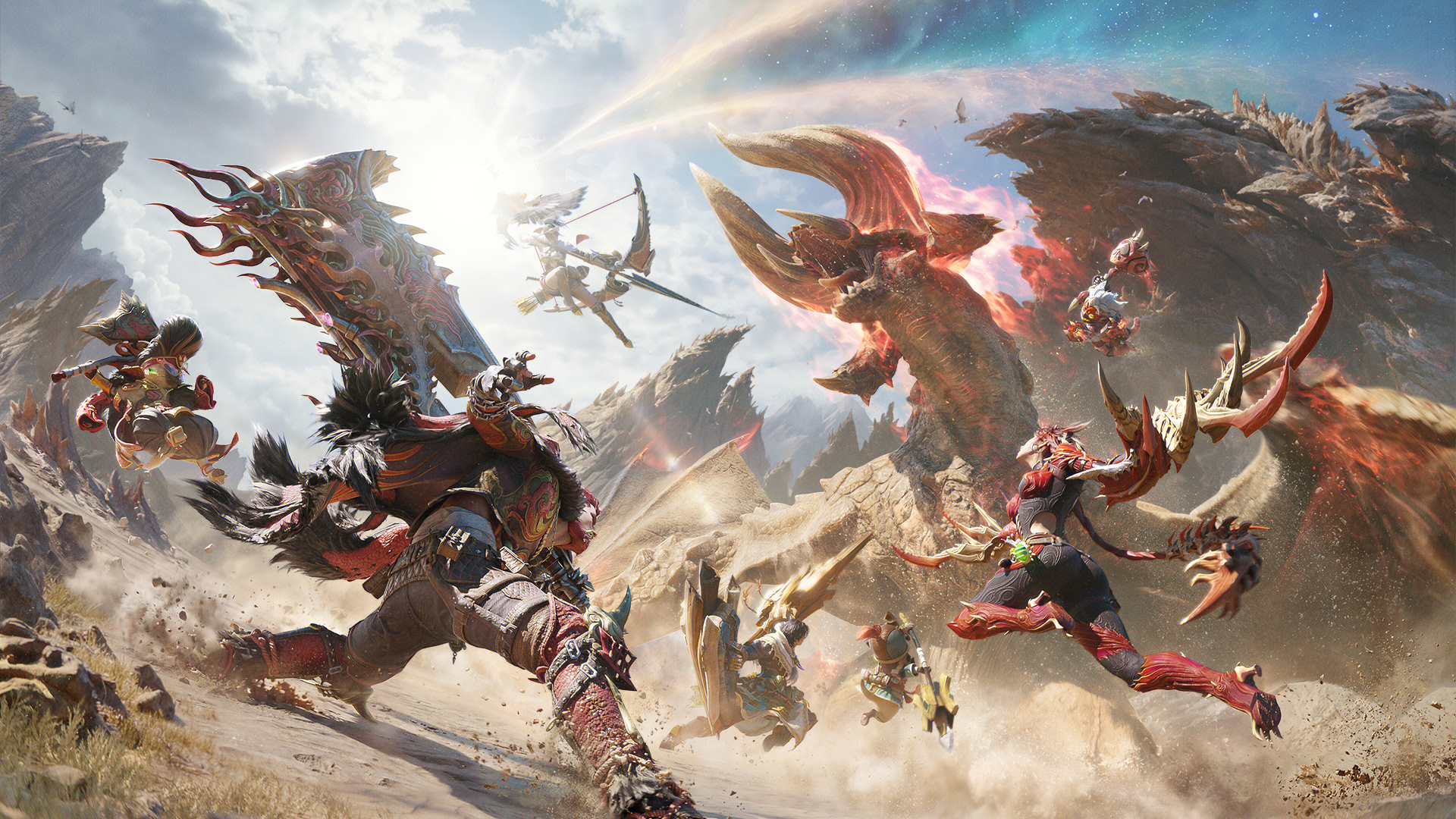 Discovery splash banner for Monster Hunter Outlanders Discord server