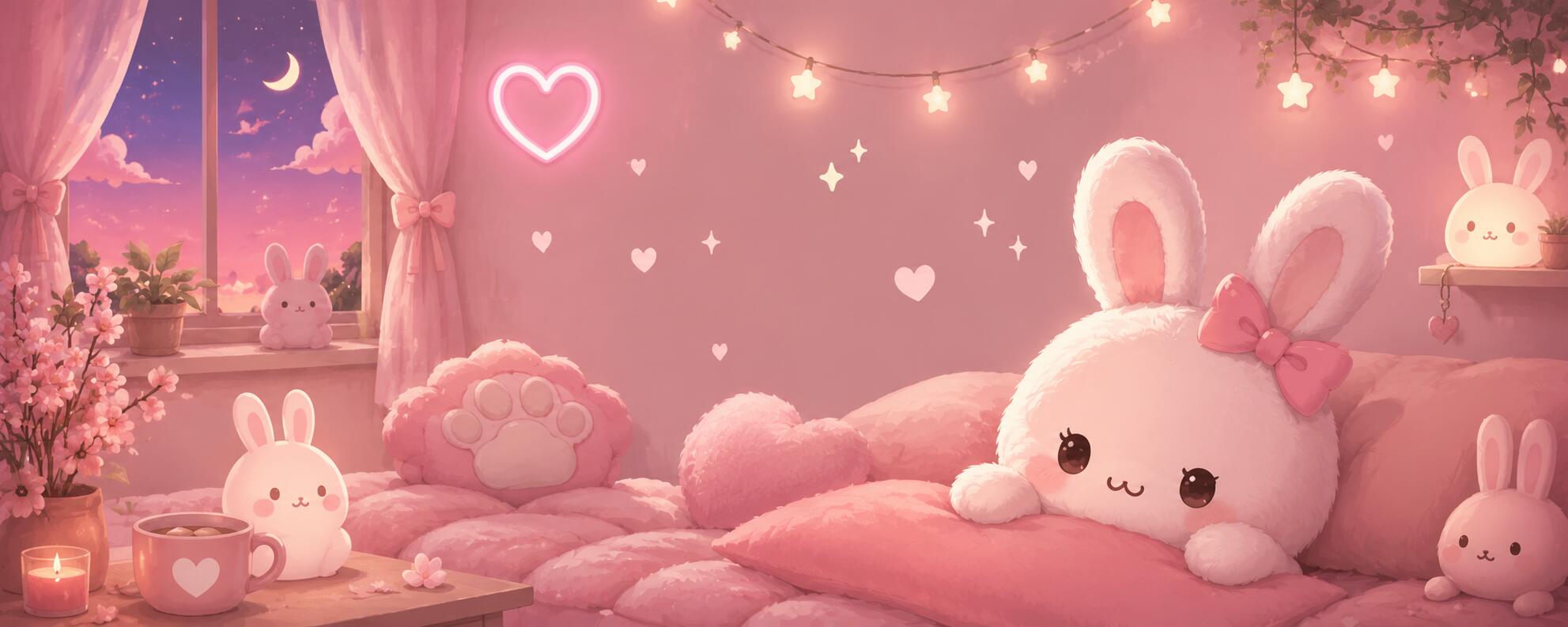 Discovery splash banner for 🐇 Bunbun ♡ Ask2DM • Tags • Emotes • Social Discord server