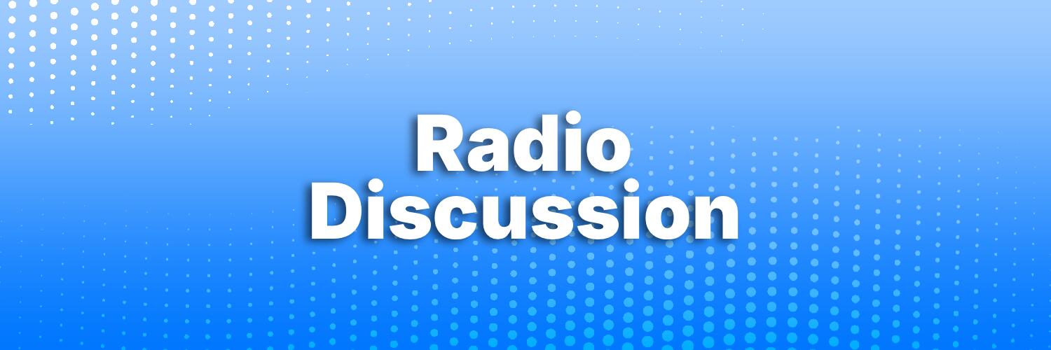 Discovery splash banner for Radio Discussion Discord server