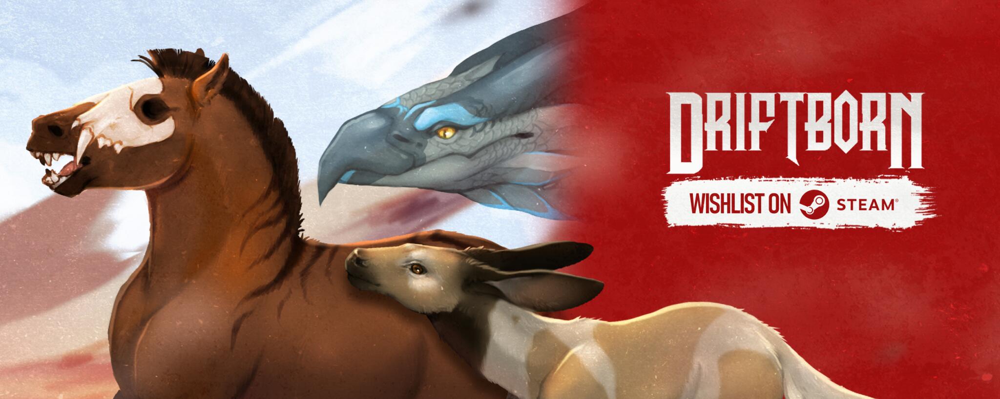 Discovery splash banner for DRIFTBORN | Official Community Discord server
