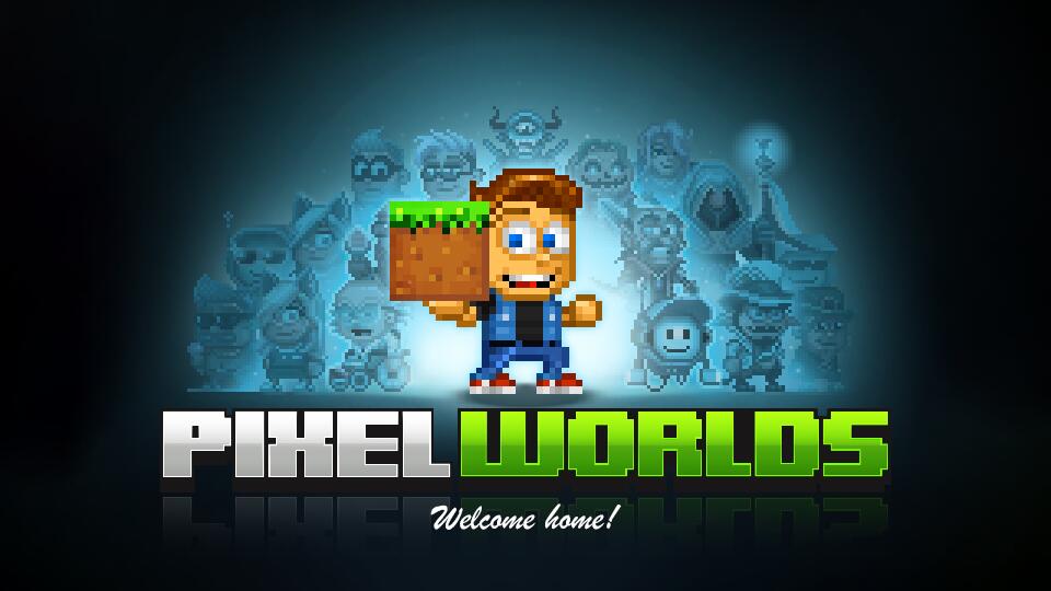 Discovery splash banner for Pixel Worlds Game Discord server