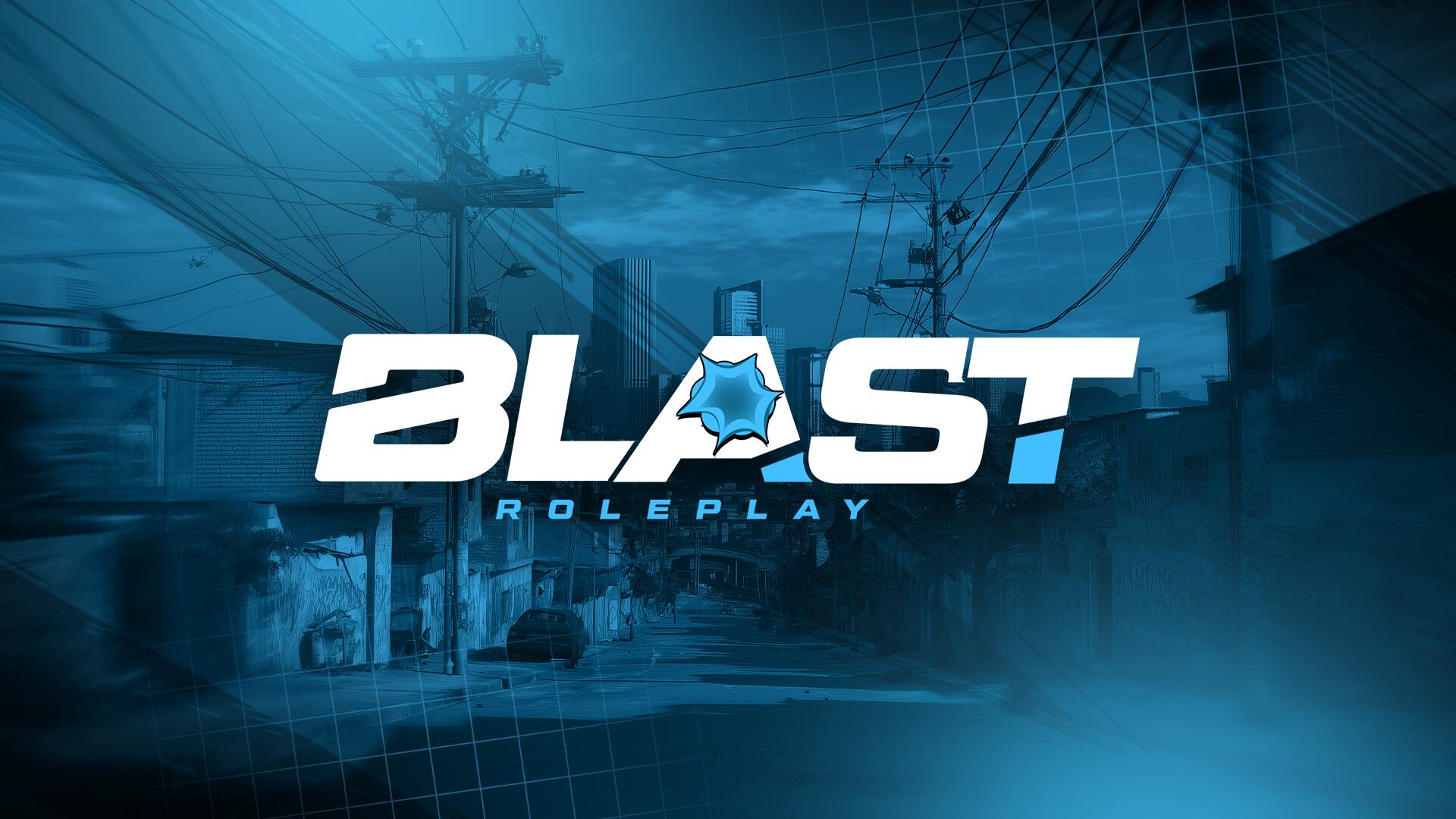 Discovery splash banner for Blast RP Discord server