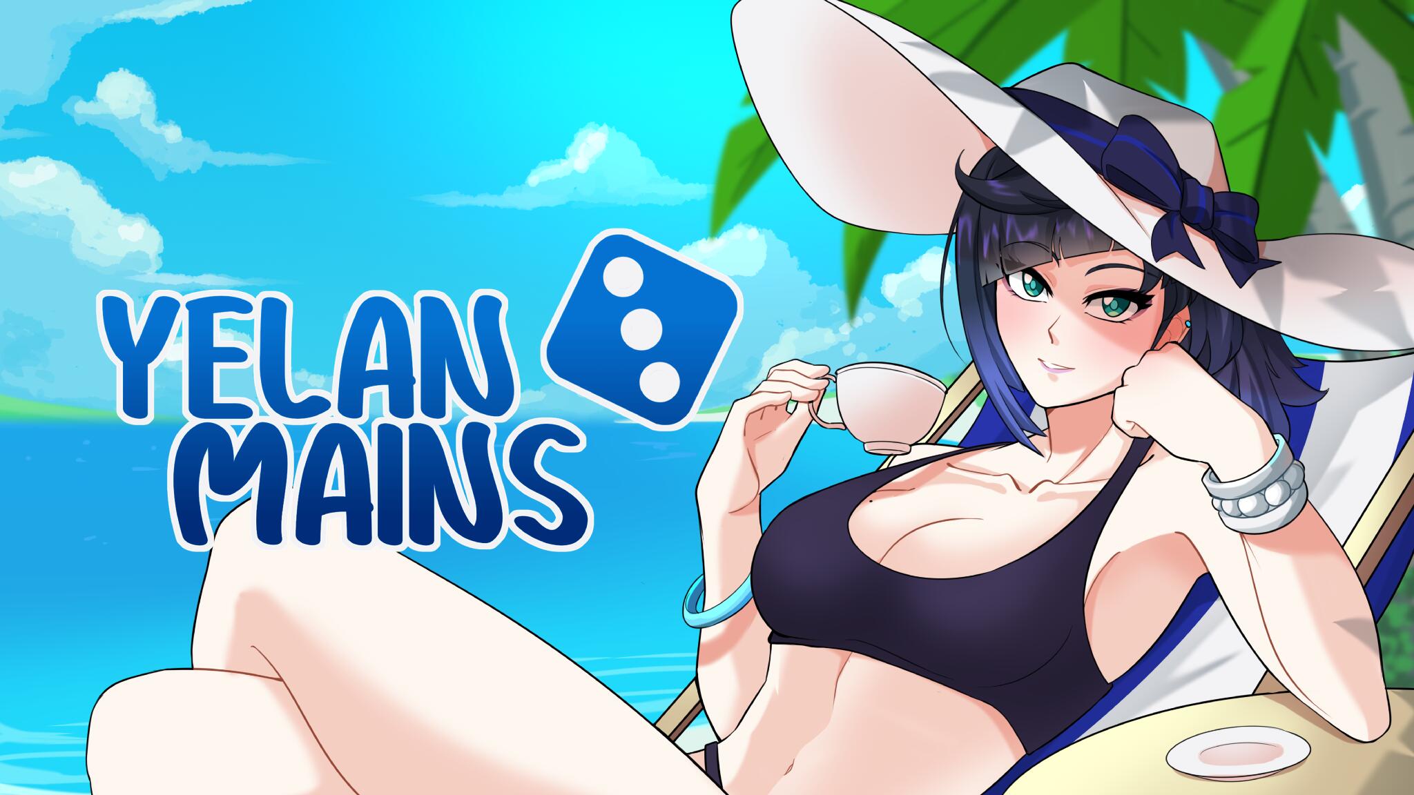 Discovery splash banner for Yelan Mains | Genshin Impact Discord server