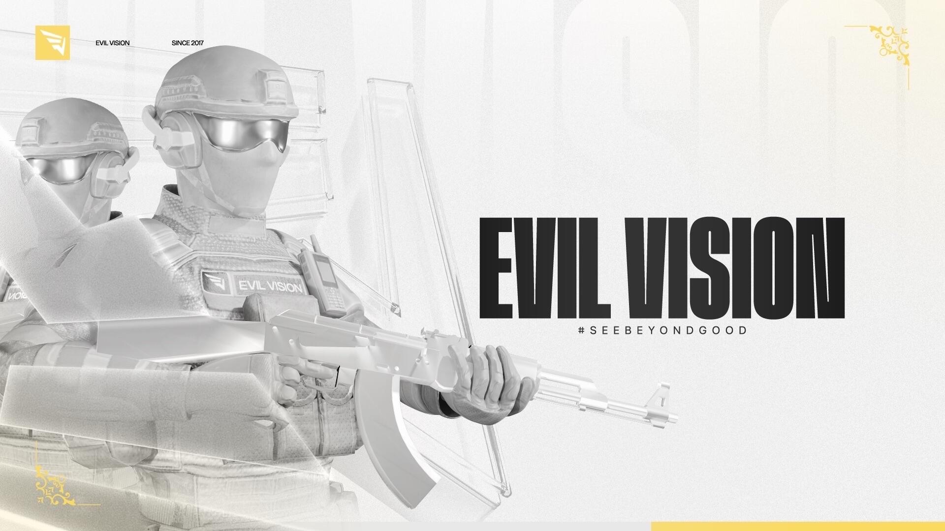 Discovery splash banner for Evil Vision Discord server