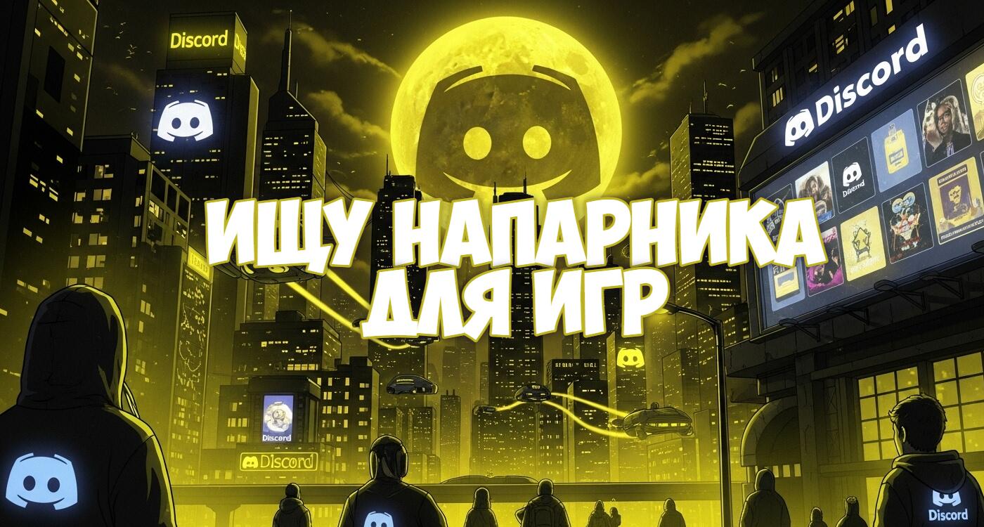Discovery splash banner for 🎮 Ищу напарника для игр 🎮 Discord server