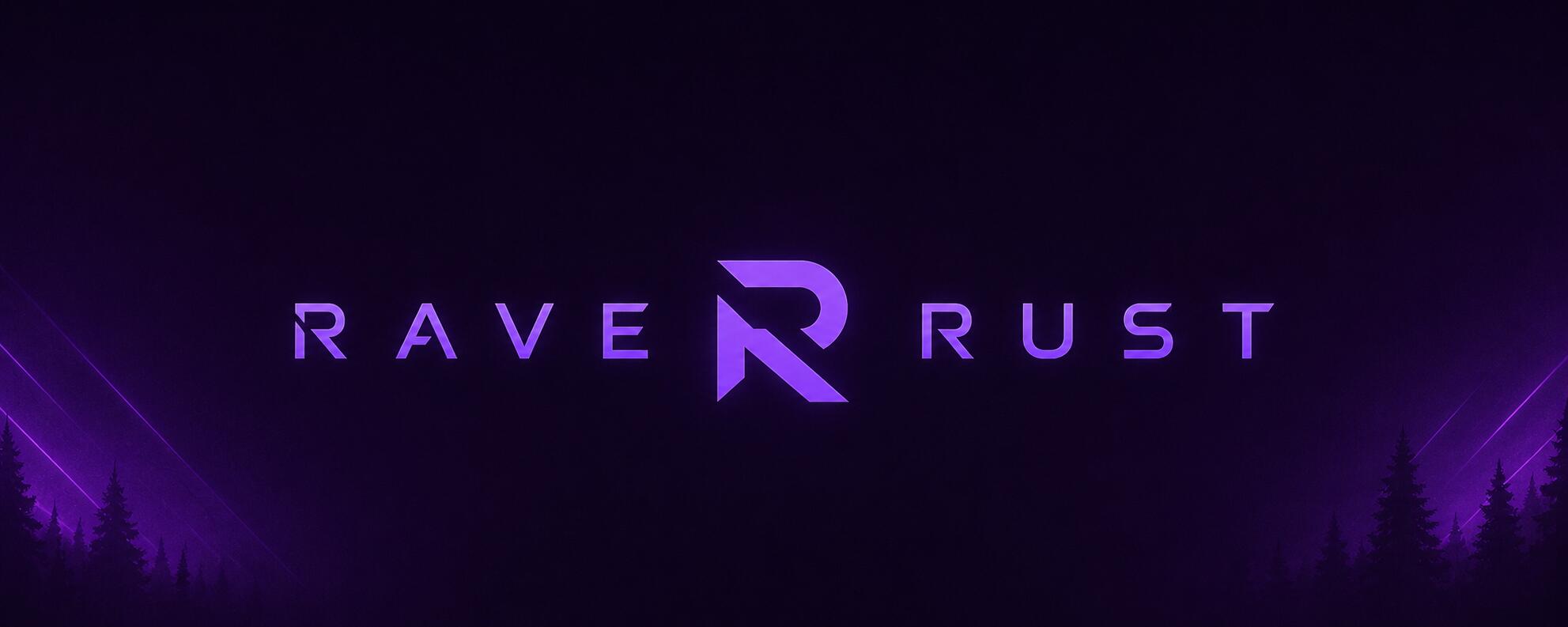 Discovery splash banner for 𝗥𝗔𝗩𝗘 𝗥𝗨𝗦𝗧 💜 Discord server